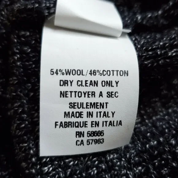 MONTE ROSSO textured pullover casual knit crewneck sweater heathered black XXL - Picture 5 of 6